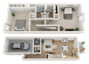Patriot Pointe Apartments Junction City, KS 2 Bedroom Floor Plan